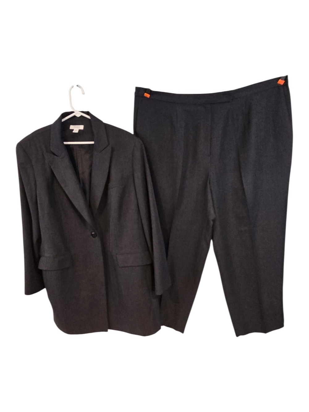 Travis Ayers For Dressbarn Size 22W Dark Blue Pant Suit Set Blazer Pants